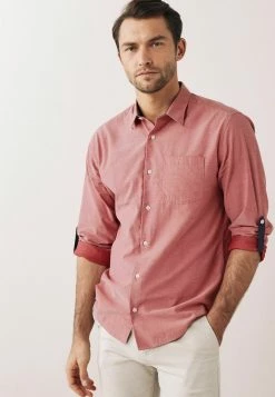 Next Herren SIGNATURE SOFT TOUCH ROLL SLEEVE - Hemd - Red