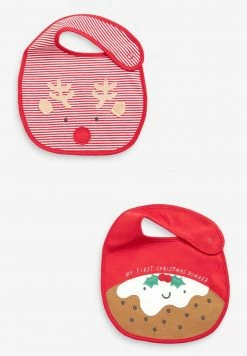 Next Unisex CHRISTMAS 2 PACK - Lätzchen - Red