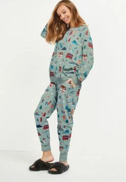 Next Damen Nachtwäsche Set - Green