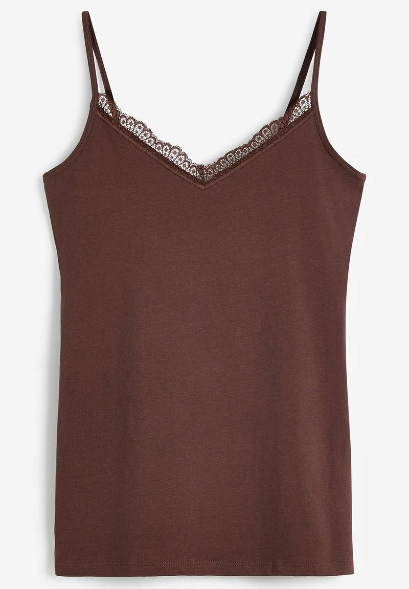 Next Damen LACE TRIM VESTS TWO PACK - Top - Brown – Bild 7