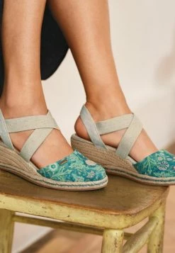 Next Damen FOREVER COMFORT ELASTIC CROSS OVER - Espadrille - Morris Co Print