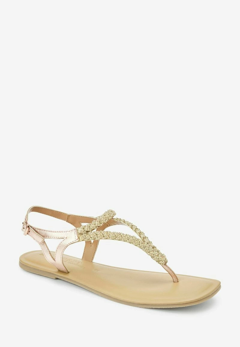 Next Damen FOREVER COMFORT JEWELLED PLAITED - Zehentrenner - Gold – Bild 2