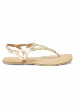 Next Damen FOREVER COMFORT PLAITED - Zehentrenner - Gold