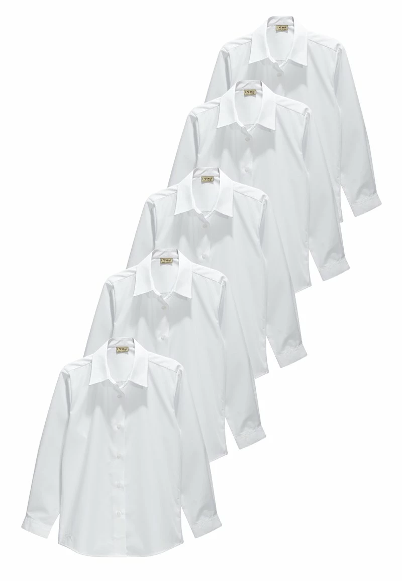 Next Kinder 5 PACK LONG SLEEVE - Hemdbluse - White