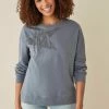 Next Damen GRAPHIC - Sweatshirt - Blue