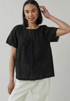 Damen NEXT BRODERIE - Bluse - Black