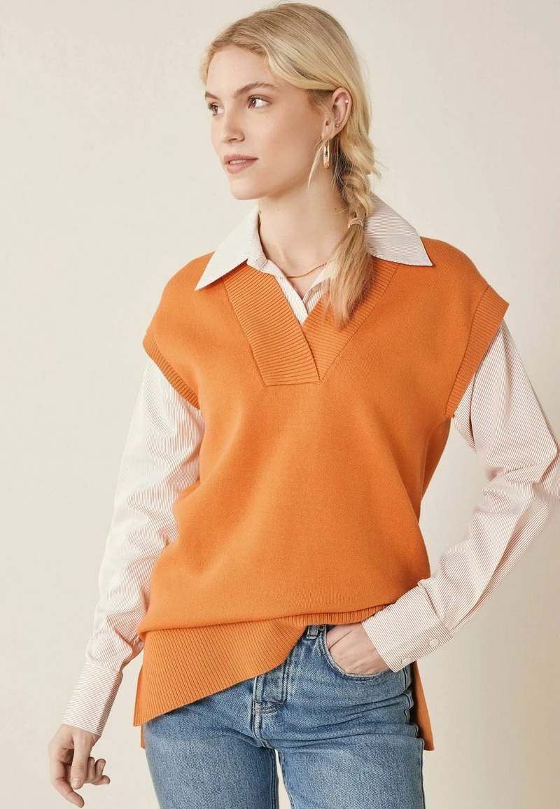 Next Damen DEEP VEE LAYER - Strickpullover - Yellow