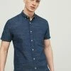 Next SHORT SLEEVE TEXTURED - Hemd - Navy Blue | Herren