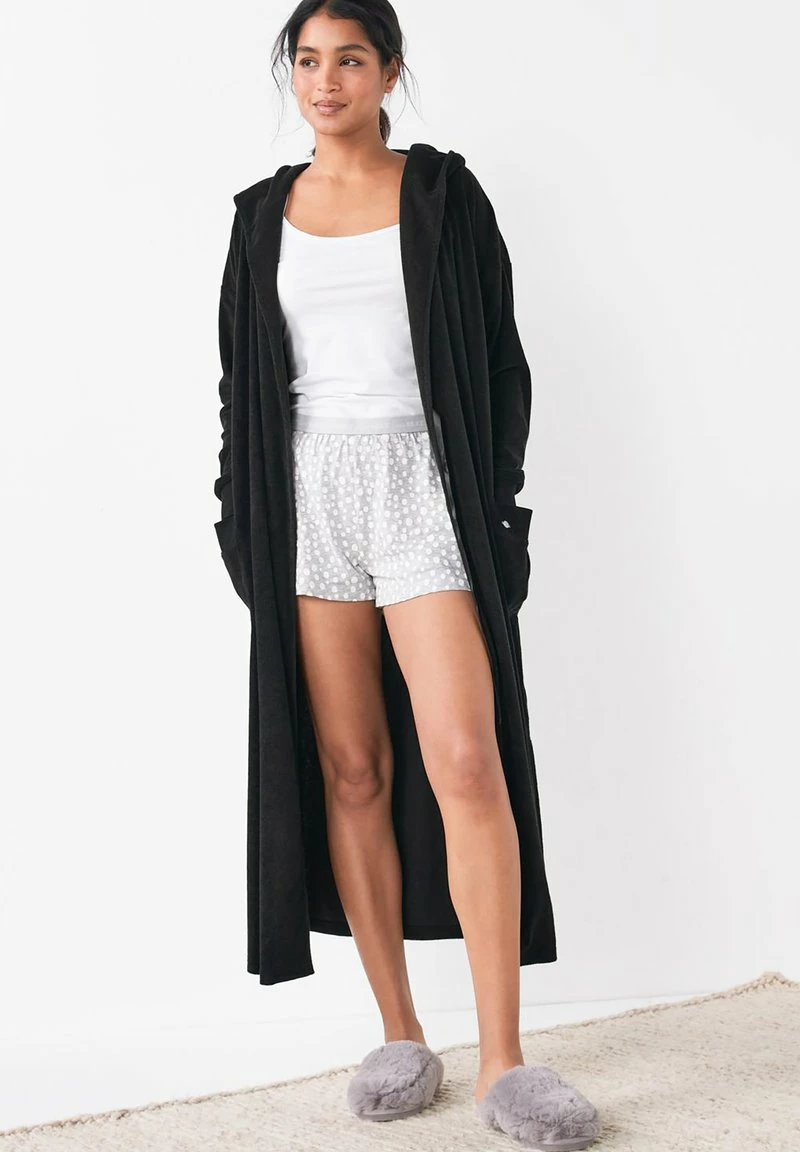 Next Damen TOWELLING - Bademantel - Black