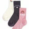 Next 3 PACK LOVE SLOGAN - Socken - Pink/black/cream | Kinder