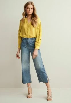 Next Damen LACE BACK DETAIL - Bluse - Ochre Yellow