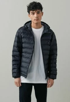 Next Herren SHOWER RESISTANT HEATSEAL HOODED PUFFER - Winterjacke - Black