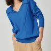 Next Damen V-NECK LONG SLEEVE - Strickpullover - Blue