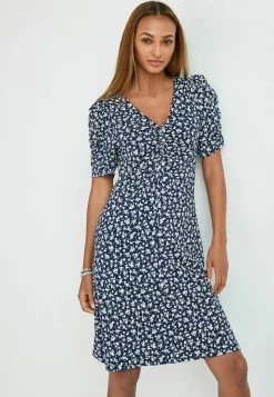 Next Damen SHORT SLEEVE TEA - Freizeitkleid - Blue