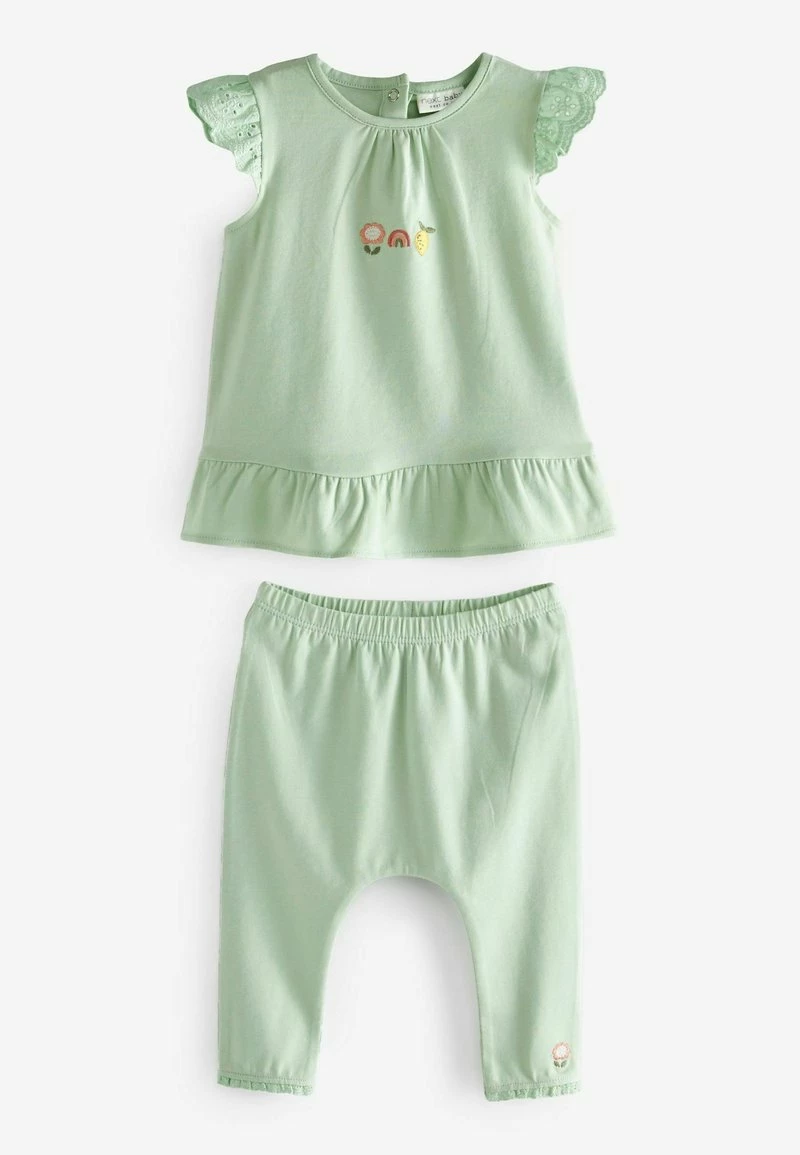 Next Kinder 4 PIECE SET - T-Shirt Print - Sage Green/floral Short Sleeved – Bild 3