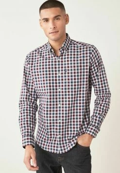 Next Herren CHECK - Hemd - Burgundy Red