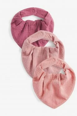 Next 3 PACK MUSLIN DRIBBLE YOUNGER - Lätzchen - Pink | Kinder