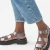 Next Damen CHUNKY THREE STRAP BUCKLE - Plateausandalette - Grey