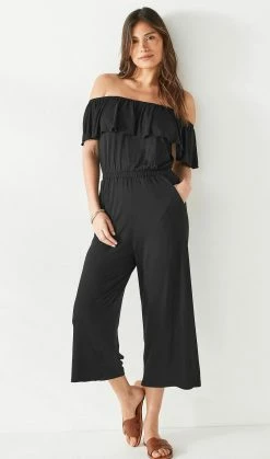 Next Damen OFF SHOULDER - Jumpsuit - Black