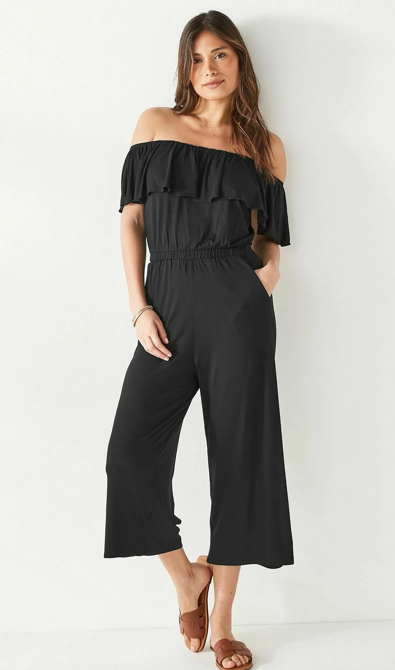 Next Damen OFF SHOULDER - Jumpsuit - Black