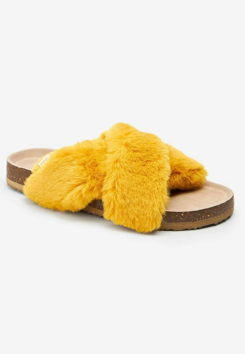 Next Damen Hausschuh - Ochre Yellow Faux Fur – Bild 2