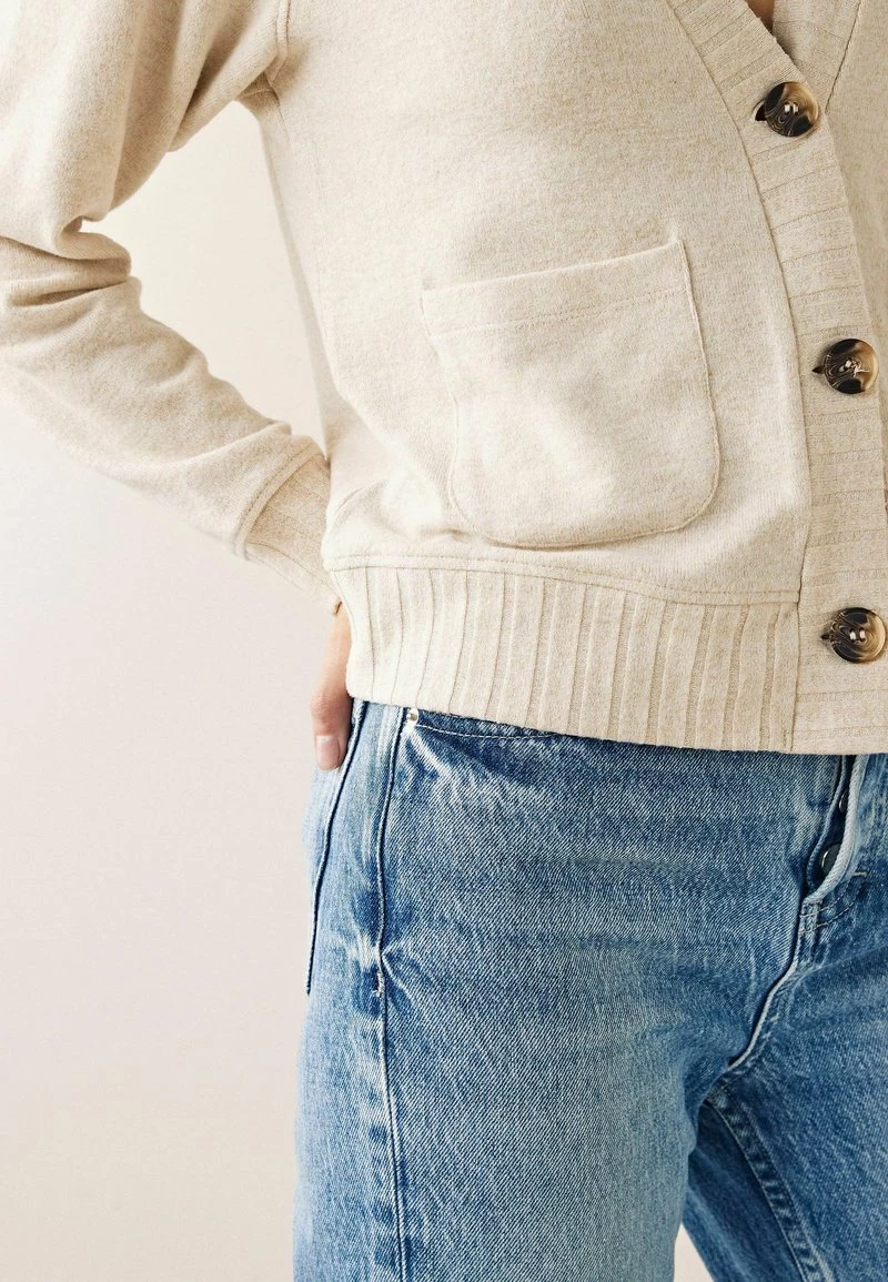 Next Damen BUTTON THROUGH SHORT - Strickjacke - Oatmeal Cream – Bild 2