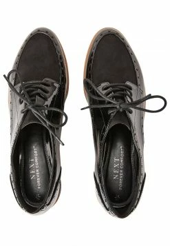 Next Damen FOREVER COMFORT® BROGUE DETAIL CHUNKY SOLE LACE-UPS - Sportlicher Schnürer - Black