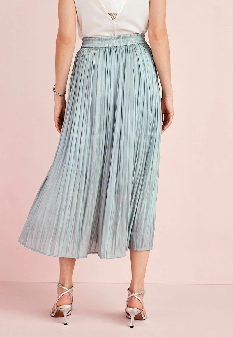 Next Damen GLOSSY - Faltenrock - Grey Blue – Bild 3