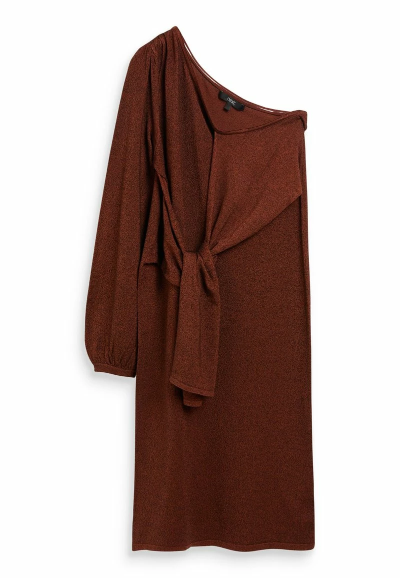 Next Damen ONE SHOULDER - Strickkleid - Brown – Bild 5