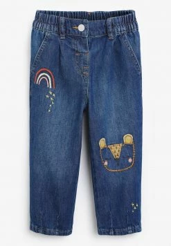 Next Kinder LEOPARD CHARACTER - Jeans Straight Leg - Blue