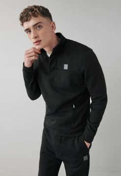 Next INTERLOCK ZIP NECK - Sweatshirt - Black | Herren