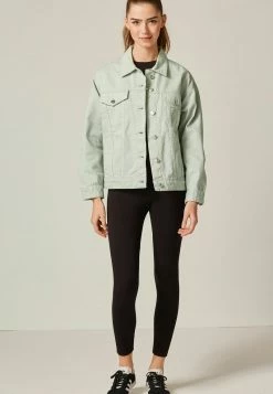 Next Damen OVERSIZED - Jeansjacke - Sage Green