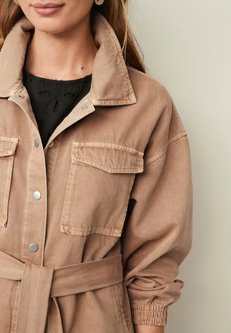 Next Damen BELTED - Jeansjacke - Tan Brown – Bild 2
