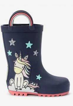 Next Kinder HANDLE - Gummistiefel - Mottled Dark Blue