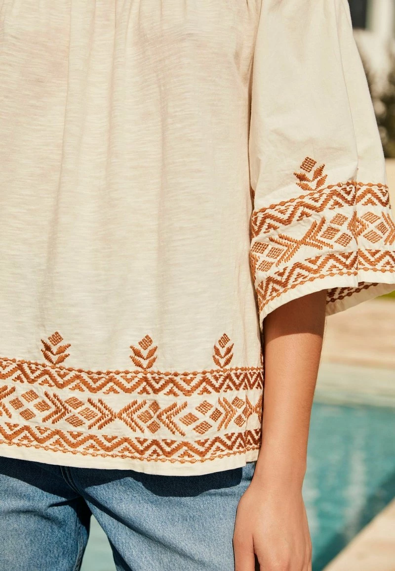 Next Bluse - Cream Tan Brown | Damen – Bild 4