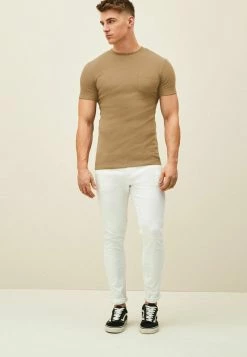 Next MUSCLE FIT - T-Shirt Basic - Tan | Herren