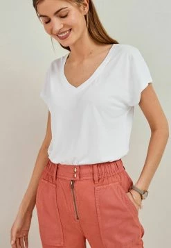 Next Damen SHORT SLEEVE - T-Shirt Basic - White