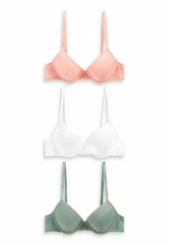 Next LIGHT PAD PLUNGE 3 PACK - Triangel BH - Coral Ecru | Damen