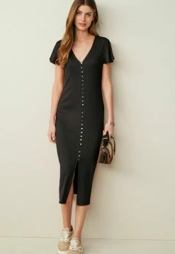 Next Damen SHORT SLEEVE - Freizeitkleid - Black