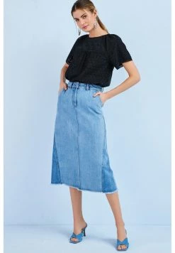 Damen NEXT BRODERIE - Bluse - Navy Blue