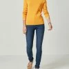 Next Damen FRILL COLLAR LAYER - Strickpullover - Yellow