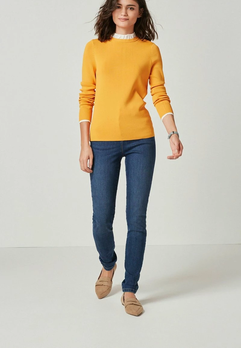 Next Damen FRILL COLLAR LAYER - Strickpullover - Yellow